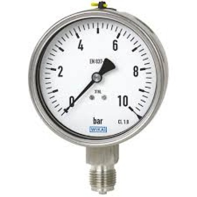 Wika Bourdon Tube Pressure Gauges, Stainless Steel Series Model: 232.50