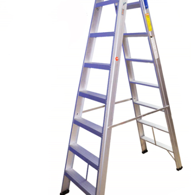 BS2037:1994 CLASS 1 Industrial 6 STEP & 8 STEP QUALITY ALUMINIUM LADDER  TANGGA ALUMINIUM BS2037 (DOUBLE SIDED) LD101