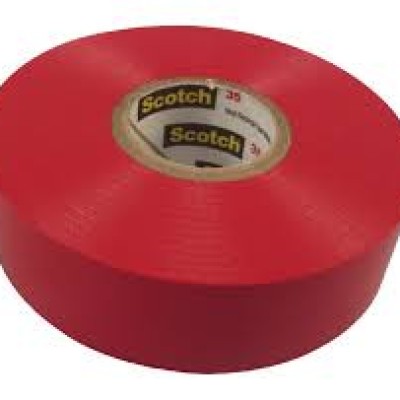 Tape, Electrical, Red, Scotch, 3M