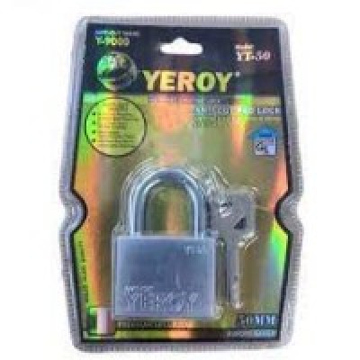 YEROY Y9000 50MM STAINLESS STEEL ANTI CUT PADLOCK WITH 4 KEYS