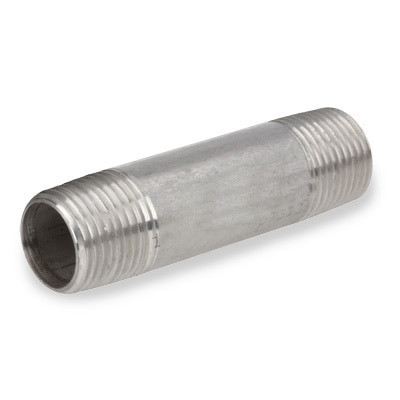 NIPPLE Stainless Steel (2” NPT x Close, Threaded Both Ends, Schedule 80), SS316L