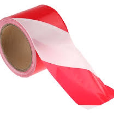 TAPE, BARRIER RED     WHITE TAPE, 2" WIDE