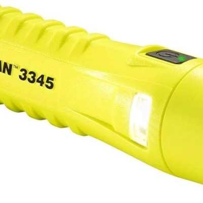 PELICAN 3345 FLASHLIGHT, 3AA, LED, YELLOW, LUMEN 280 117 219, CLASS I II III DIV 1 IECEX IA