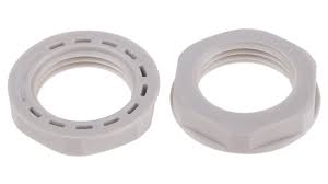 RS PRO Grey Nylon 66 Cable Gland Locknut, M20 Thread, IP68(25pcs  /  pack)