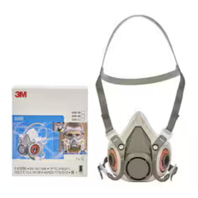 3M Half Facepiece Reusable Respirator 6200, Medium, CE