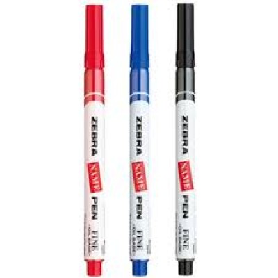 MARKER - ZEBRA NAME PEN BLACK BLUE RED