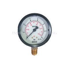 WIKA PRESSURE GAUGE DIAMETER : 2"1  /  2 (63MM),  RANGE : 0 TO 20KG  /  CM2,  BOTTOM CONNECTION