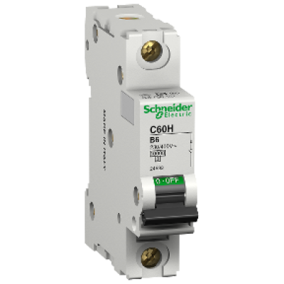 Schneider Electric Acti 9 C60H-DC MCB, 1P Poles, 32A Curve C, 250V DC, 20 KA Breaking Capacity