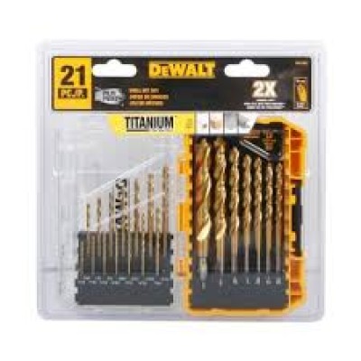 DEWALT (Model DW1361) Titanium Steel Drill Bit 21 Pcs Set