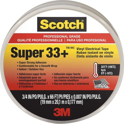 3M 33+ Premium Vinyl Tape (3 4 X 66)