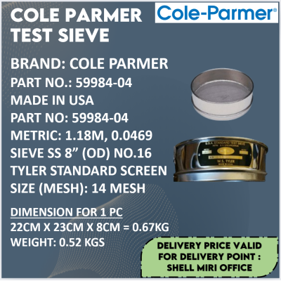 COLE PARMER 59984-04 TEST SIEVE