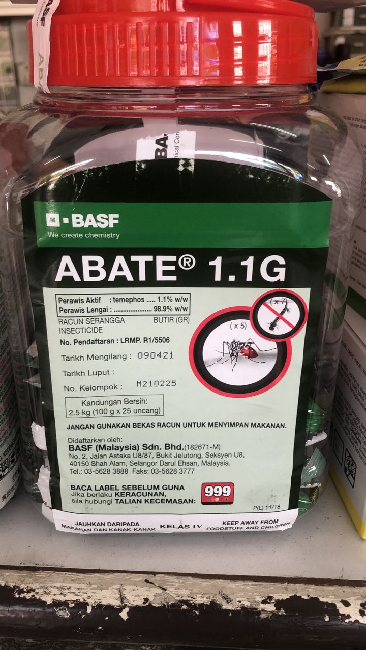 ABATE 1.1 G, MOSQUITOES LARVAE CONTROL       /       UBAT JENTIK-JENTIK