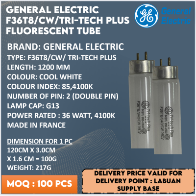 GE FLUORESCENT LAMP (F36T8 CW  TRI-TECH PLUS)