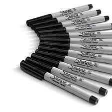 SHARPIE Permanent Marker Black color (12 pens per box)