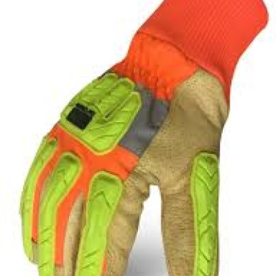 IRONCLAD EXO2-HVIP5 Hi-Viz Insulated Pigskin Leather Cut 5