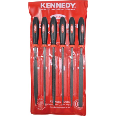 Kennedy 160mm (6.1 2") 6 Piece Second Cut Assorted Needle File Set (KEN0316980K)