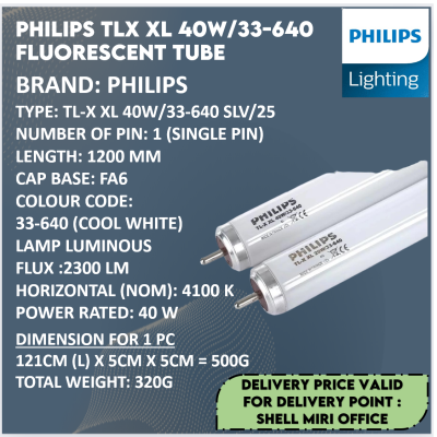 FLUORESCENT TUBE TLX XL 40W 33-640