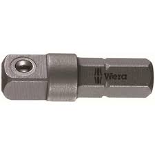 Male 1  /  4" Hex to Male 1  /  4" Square Drive Adaptor, 25mm Wera 05136000001