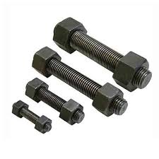 ASTM A193 B7 STUD BOLT C  /  W 2 ASTM A194 GR.2H NUT Zn-Ni Plated, Coating FCC  SIZE : 1.1  /  4" X 200MM - 44 SET