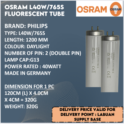 OSRAM L40W 765S FLUORESCENT LAMP