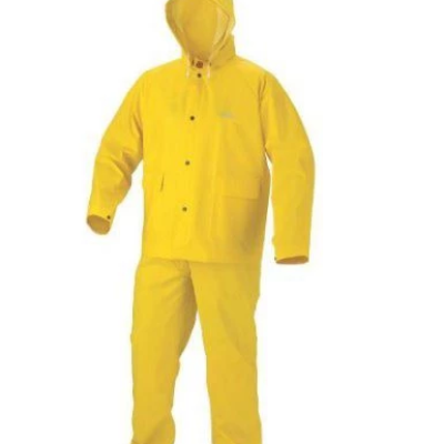 HEAVY DUTY PVC YELLOW RAINCOAT - 3 4 LENGTH | 100% WATERPROOF & RAIN SUIT - TOP & BOTTOM