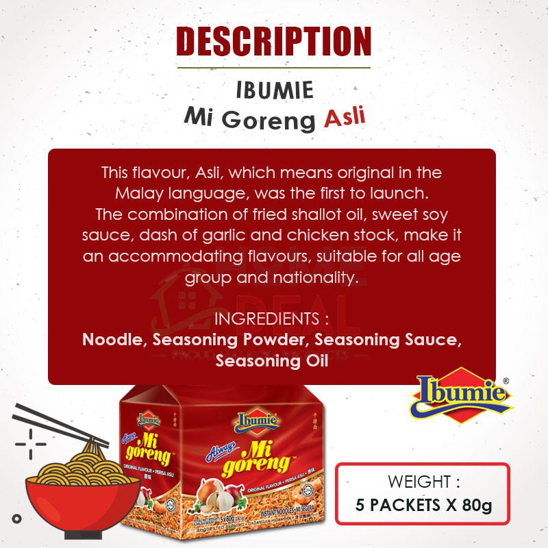 Ibumie Always Mi Goreng Asli (80g x 5's)