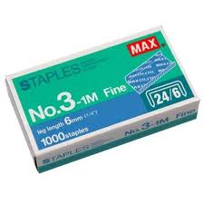 Staples + dawai kokot - 2 set each for medium and large size (10-1M, 3-1M Max brand) Staples Max 10-1M