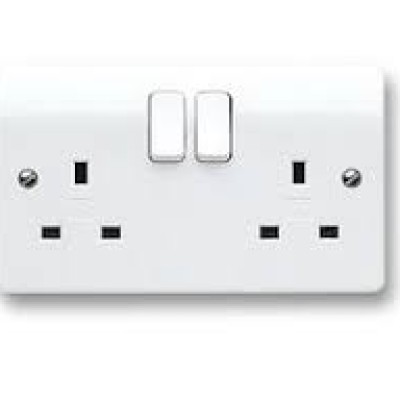 Socket Outlet,  Double,  13A, 230-240 VAC MK Model : 2747