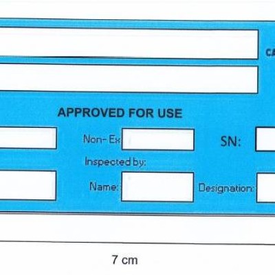 CUSTOMIZED WATERPROOF LABELLING STICKER (3.5CMX7CM)