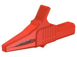 Crocodile clip, red  /  black; 1000 V CAT II XKK-1001