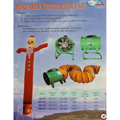 *SWAN SHT-30 12 PORTABLE VENTILATOR FAN C W 5M FLEXIBLE HOSE