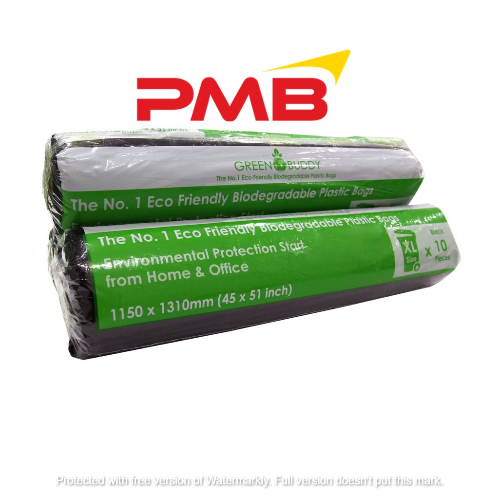 BIODEGRADEABLE GARBAGE BAG SIZE XL:45 X 51INCH+ -, 10PCS      /      ROLL [DELIVER TO LABUAN AREA ONLY