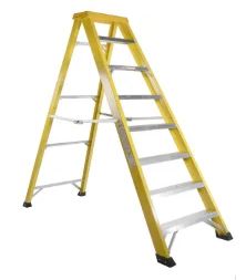 RS PRO Fibreglass 8 steps Step Ladder, 2.1m platform height