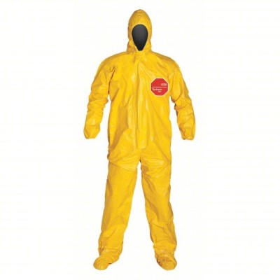 PPE DuPont Tychem C 2000 2000C Mercury Hazmat Coverall with Hood Bomba Suit Jumpsuit Tenorm Protection