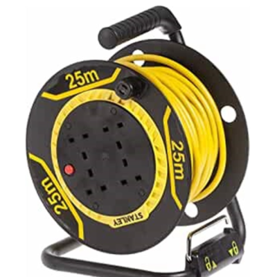 STANLEY INDUSTRIAL CABLE REEL 4X13A, W  THERMAL PROTECTION, CABLE GUIDE, 25M