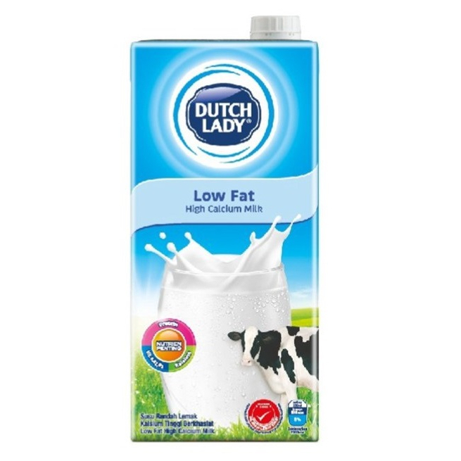 Dutch Lady UHT Low Fat Milk 1L (Cartoon)