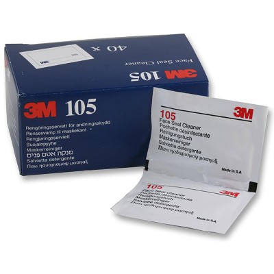 3M 105 Face Seal Cleaner Wipes [40s]