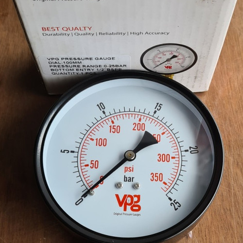 VETRIX INDUSTRIAL PROCESS PRESSURE GAUGE Model: VPG-25-BM-1  /  4NPT