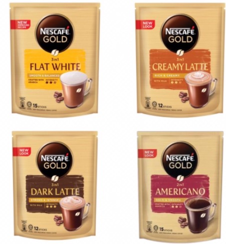 Nescafe Gold Dark Latte       /       Creamy Latte       /       Flat White       /       Americano 15s x 12g