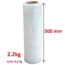 Clear Stretch Film 50cm x 2.2kg 0.2kg core) Wrapping Plastic roll