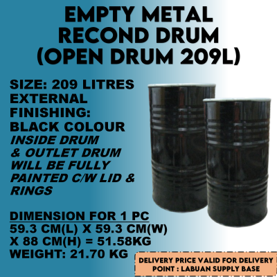 EMPTY METAL RECOND DRUM (OPEN DRUM)