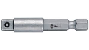 Male 1  /  4" Hex to Male 1  /  4" Square Drive Adaptor, 100mm Wera 05050210001