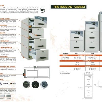 FIRE RESISTANT CABINET FRC3 3 DRAWER