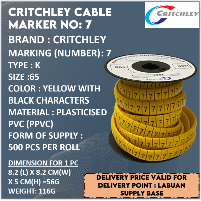 CRITCHLEY CABLE MARKER NO: 7