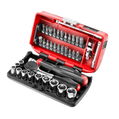 Facom R.360NANO 38-Piece Socket Set, 1 4 In Square Drive