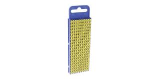 HellermannTyton WIC2 Snap On Cable Markers, Yellow, Pre-printed "0 → 9" Mfr. Part no.: 561-02101 (WIC2-0-9-PA66-YE)