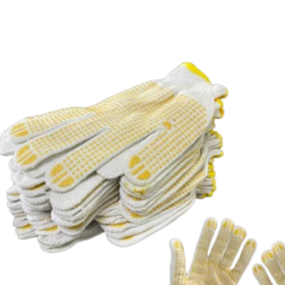 SAFETYWARE PVCDG, PVC DOTTED gloves with COTTON inner, length 265 mm, unisize