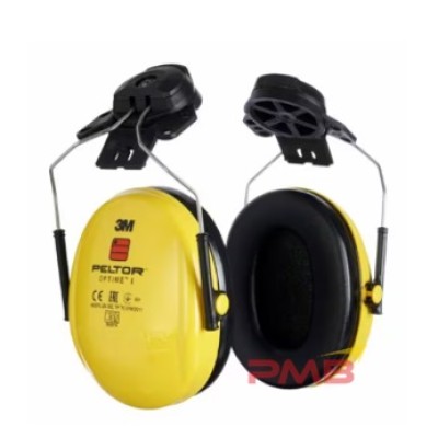 (1 PAIR) 3M PELTOR OPTIME I EARMUFF HELMET MOUNTED, YELLOW