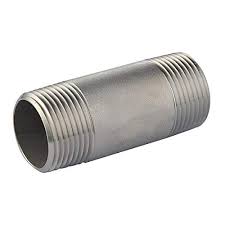 1’ x 100mmL SS316 SCH40 PIPE NIPPLE  (BOTH SIDE THREAD NPT)