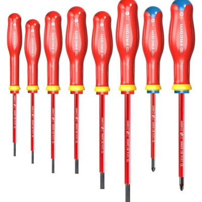 FACOM ATD.J8VE - 8pc Insulated Slotted Pozidriv Protwist Screwdriver Set